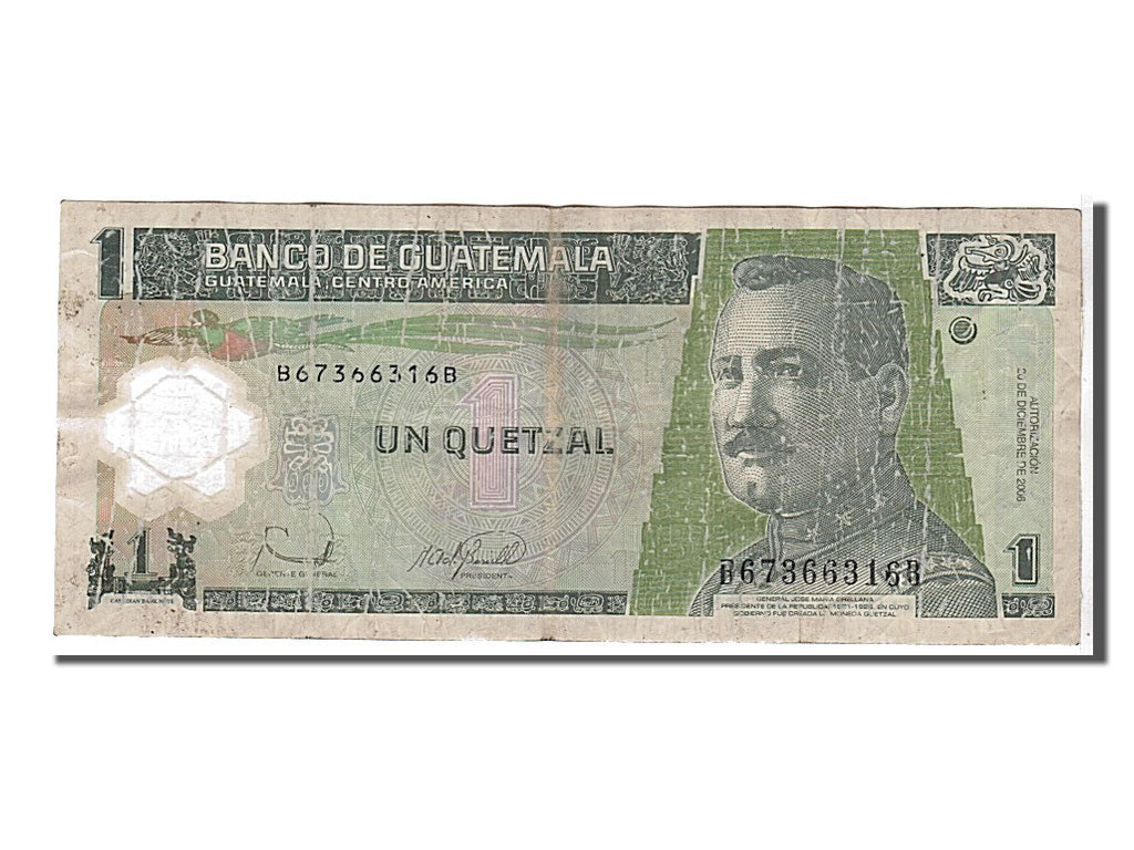 Guatemala, 1 Quetzal, 2006, KM #109, VG(8-10), B67366316B
