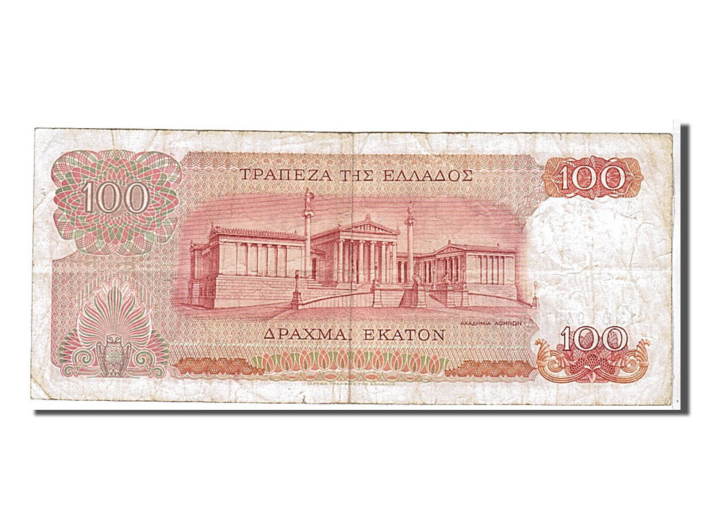 Billete, 100 Drachmai, 1967, Grecia, KM:196b, BC