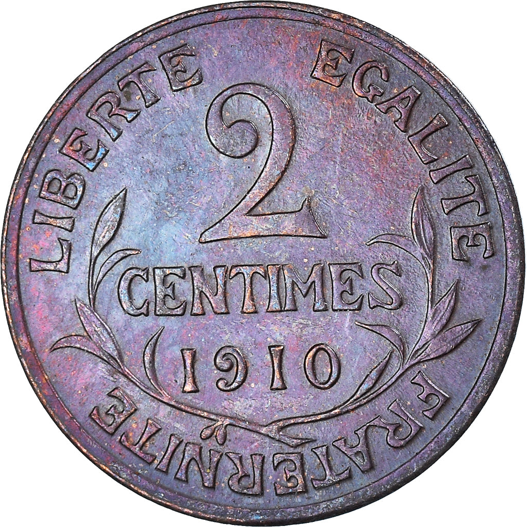 Munten, Frankrijk, 2 Centimes, 1910