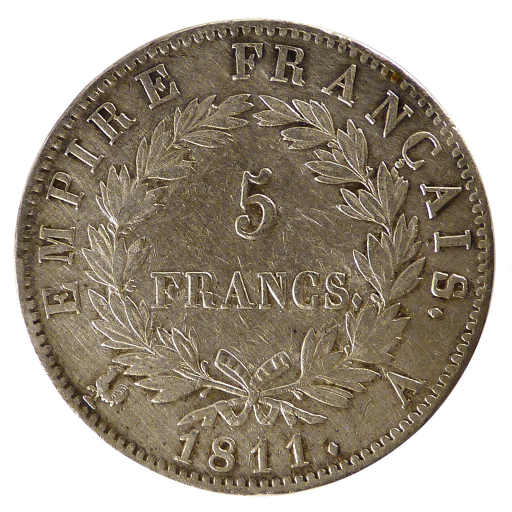 Monnaie, France, Napoléon I, 5 Francs, 1811, Paris, TTB, Argent, Gadoury:584