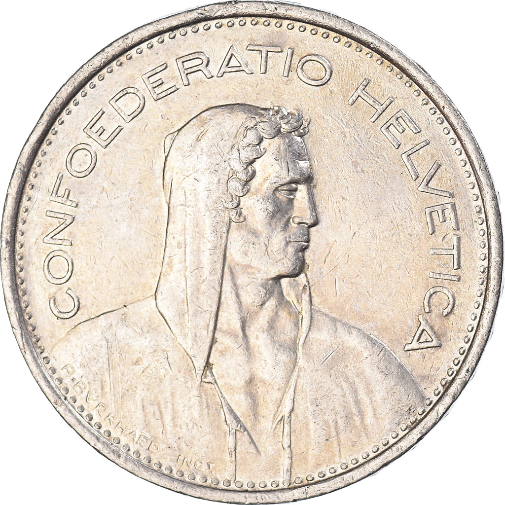 Munten, Zwitserland, 5 Francs, 1968