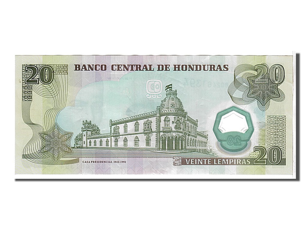 Honduras, 20 Lempiras, 2008, KM #93b, EF(40-45), BQ2461394