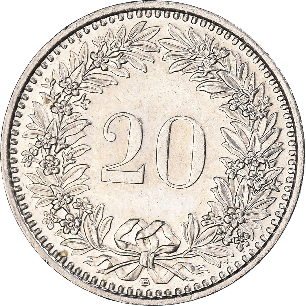 Monnaie, Suisse, 20 Rappen, 1989
