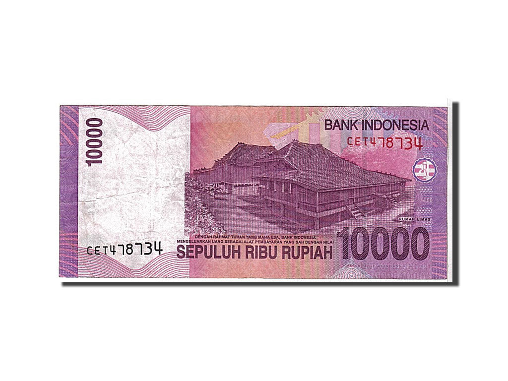 Indonesia, 10,000 Rupiah, 2009, KM #150a, VF(20-25), RFS945546