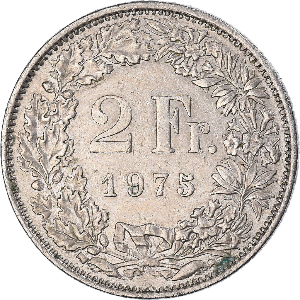 Moneda, Suiza, 2 Francs, 1975
