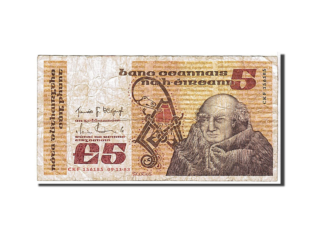 Ireland - Republic, 5 Pounds, 1983, KM #71d, VG(8-10), CKF156185