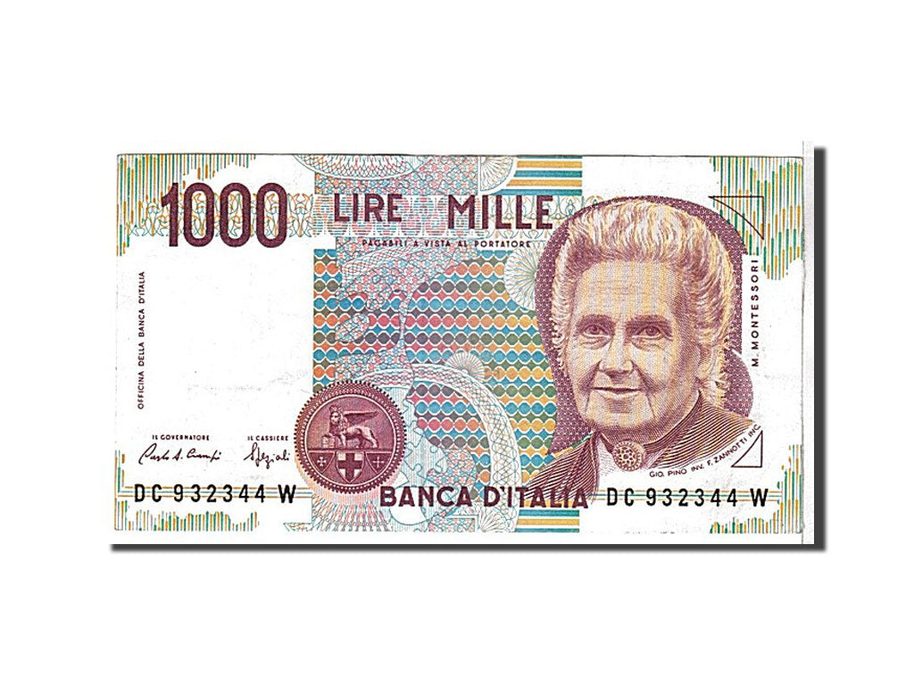 Italy, 1000 Lire, 1990, KM #114a, AU(50-53), DC932344W