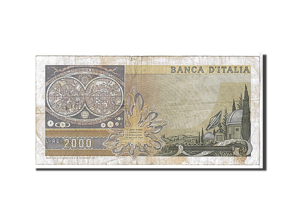 Italy, 2000 Lire, 1973, KM #103a, VF(20-25), ZA108843B