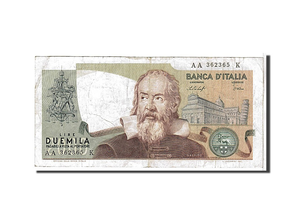 Billete, 2000 Lire, 1976, Italia, BC