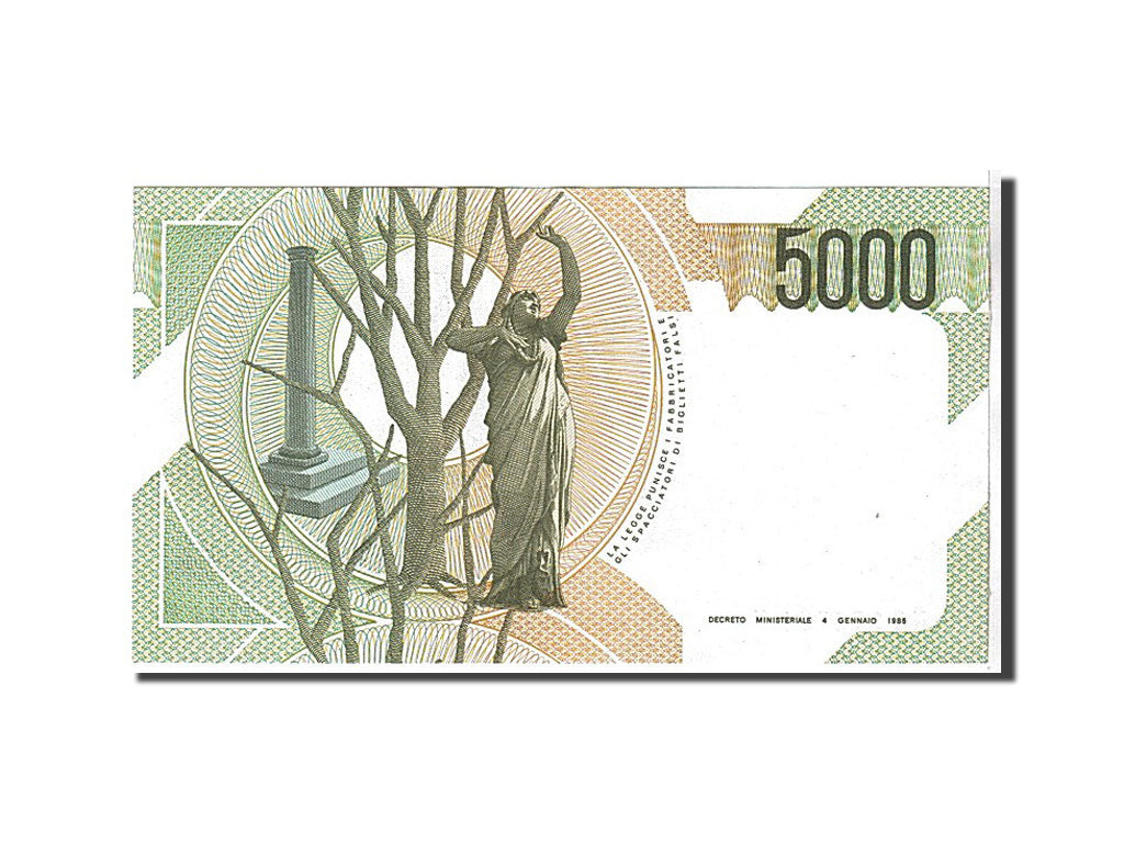 Italy, 5000 Lire, 1985, KM #111b, AU(55-58), NC272721U
