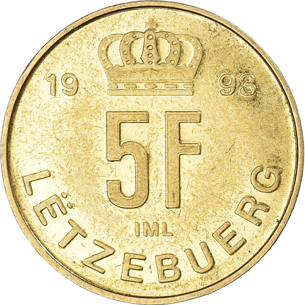 Coin, Luxembourg, 5 Francs, 1993