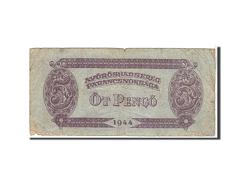 Billet, Hongrie, 5 Pengö, 1944, TB