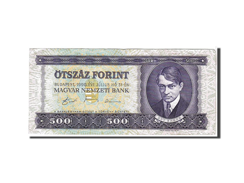 Hungary, 500 Forint, 1990, KM #175a, EF(40-45), E403049872