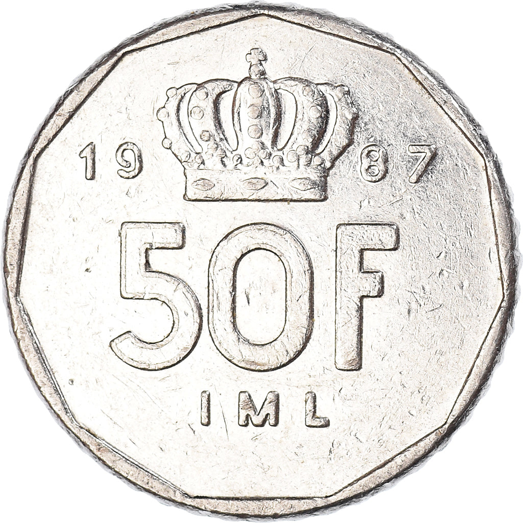Moeda, Luxemburgo, 50 Francs, 1987