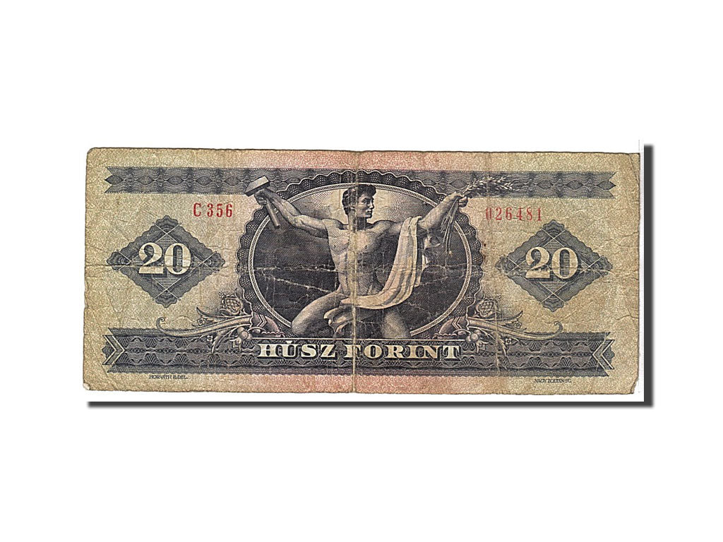 Banknote, Hungary, 20 Forint, 1980, KM:169g, VG(8-10)