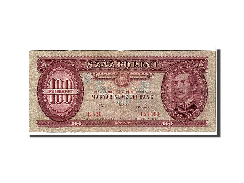 Banknote, Hungary, 100 Forint, 1980, KM:171f, VF(20-25)
