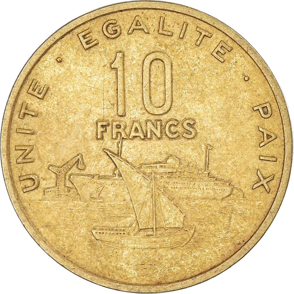 Coin, Djibouti, 10 Francs, 2004