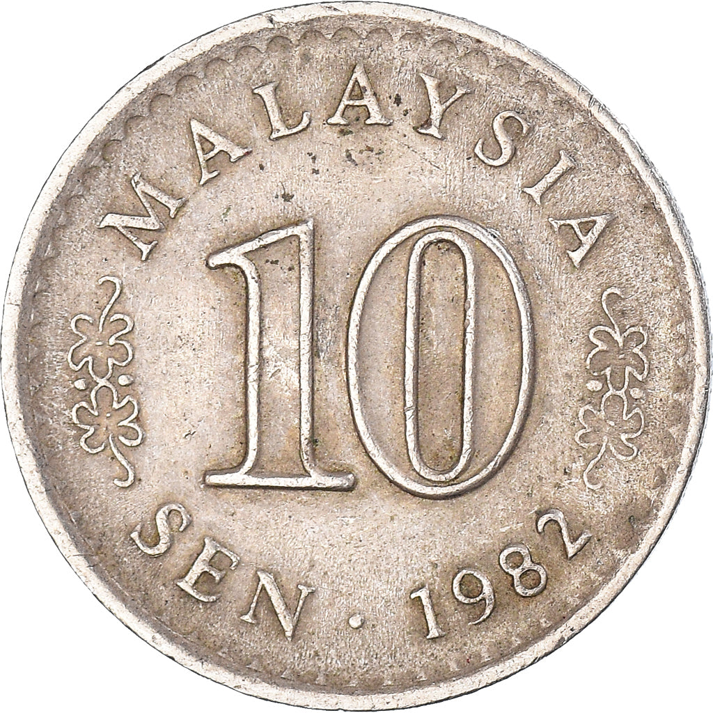 Moneta, Malesia, 10 Sen, 1982