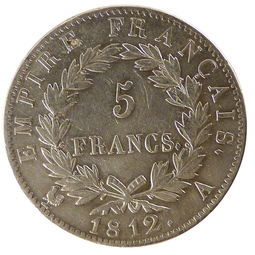 Münze, Frankreich, Napoléon I, 5 Francs, 1812, Paris, SS, Silber, Gadoury:584