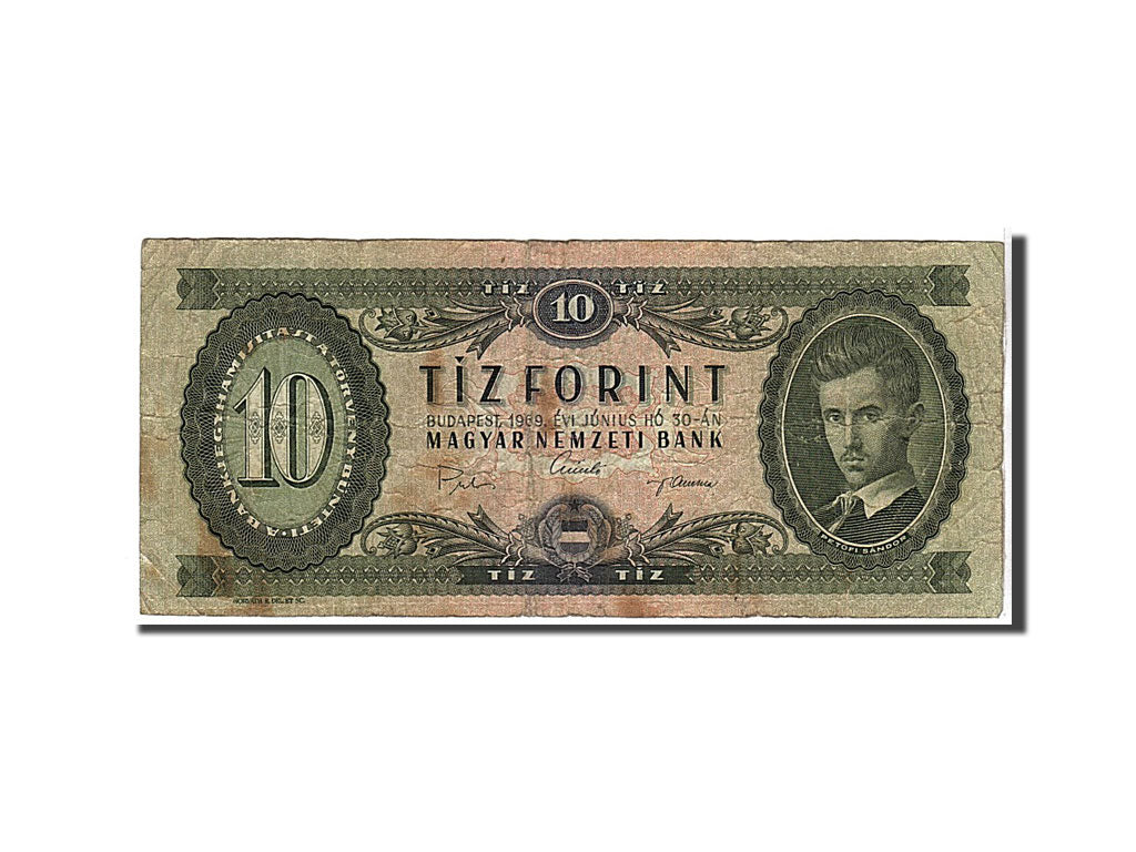 Hungary, 10 Forint, 1969, KM #168d, VF(20-25), A837062817