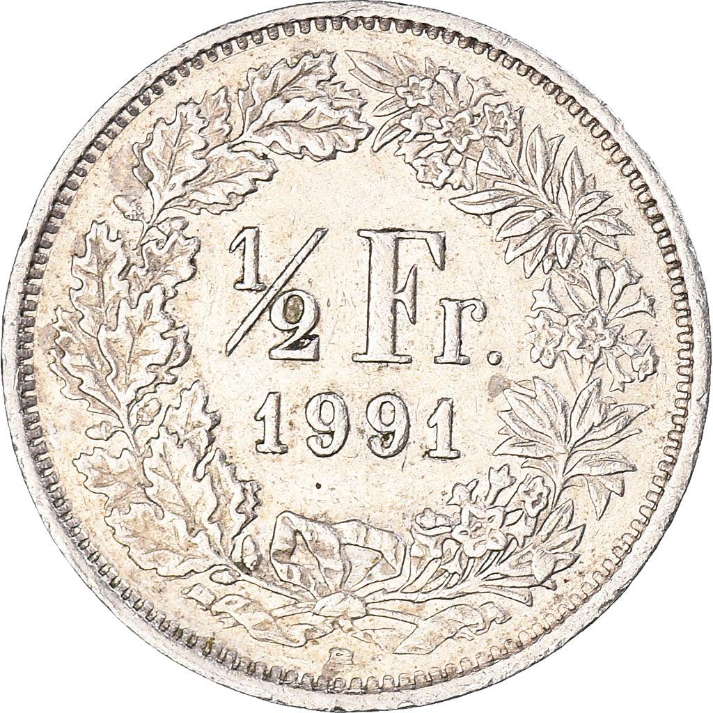 Moneta, Svizzera, 1/2 Franc, 1991