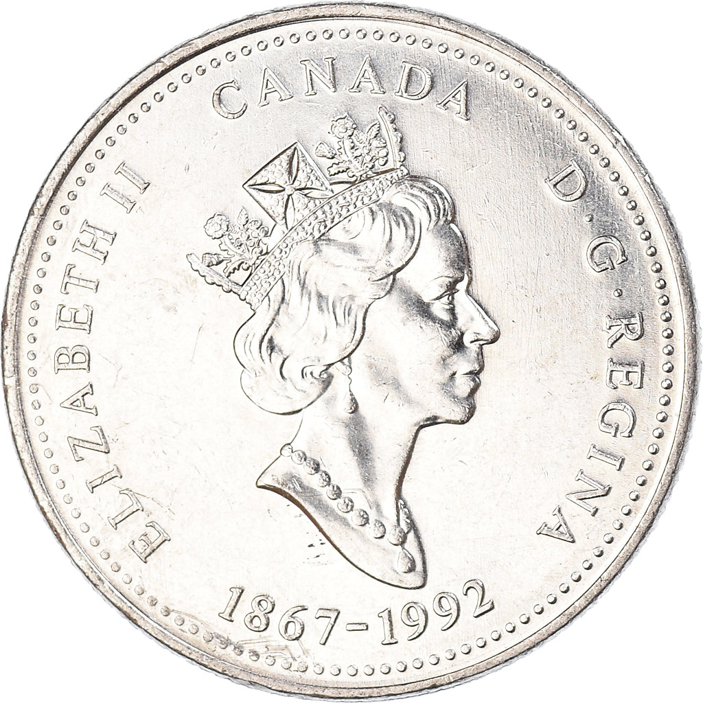 Moneda, Canadá, 25 Cents, 1992