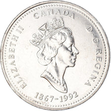 Moneda, Canadá, 25 Cents, 1992