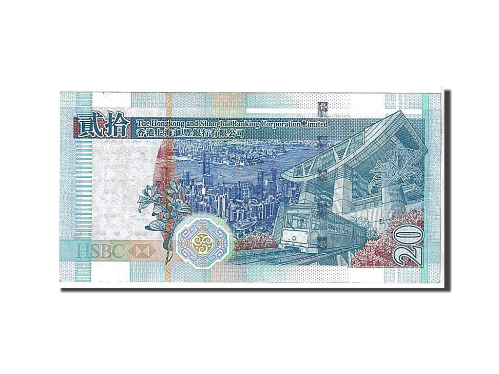 Banknote, Hong Kong, 20 Dollars, 2007, KM:207d, AU(55-58)