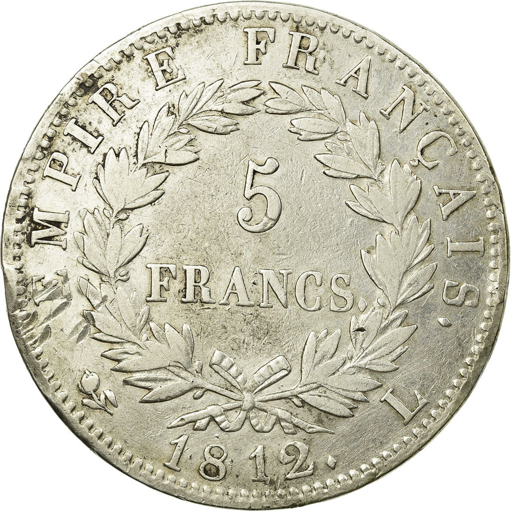 Monnaie, France, Napoléon I, 5 Francs, 1812, Bayonne, TTB, Argent, Gadoury:584