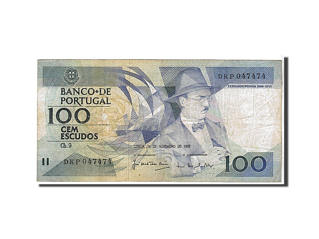 Banknote, Portugal, 100 Escudos, 1988, KM:179f, VF(20-25)
