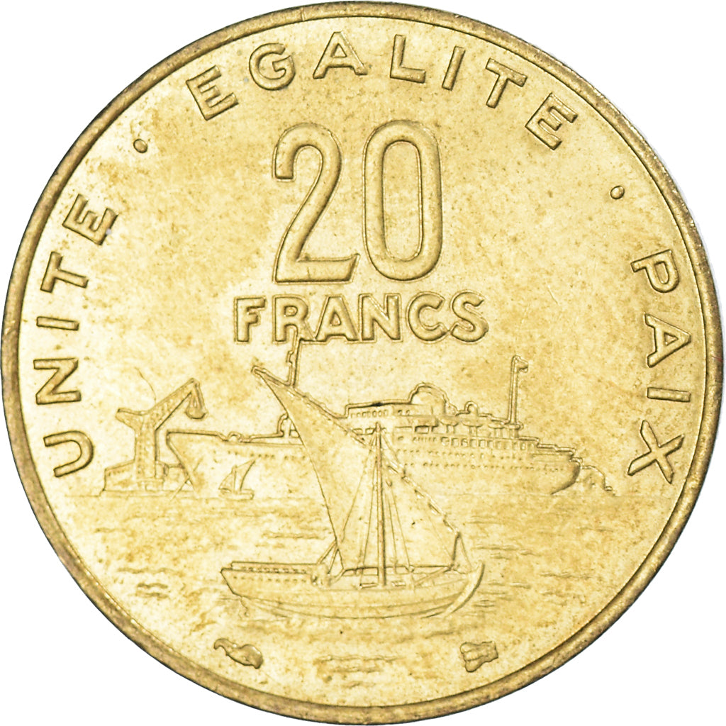 Moneda, Yibuti, 20 Francs, 1999