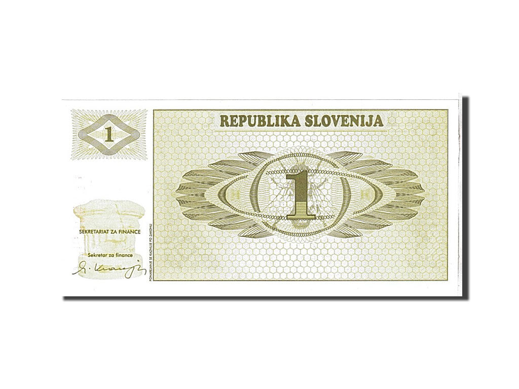 Billete, 1 (Tolar), 1990, Eslovenia, UNC