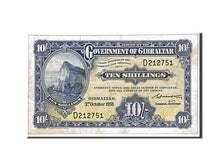 Gibraltar, 10 Shillings, 1958, KM #14b, VF(30-35), D212751