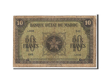 Morocco, 10 Francs, 1944, KM #25a, VG(8-10), L608648