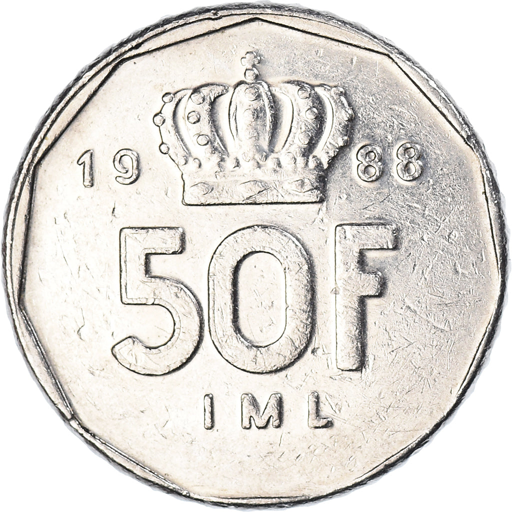 Moneda, Luxemburgo, 50 Francs, 1988