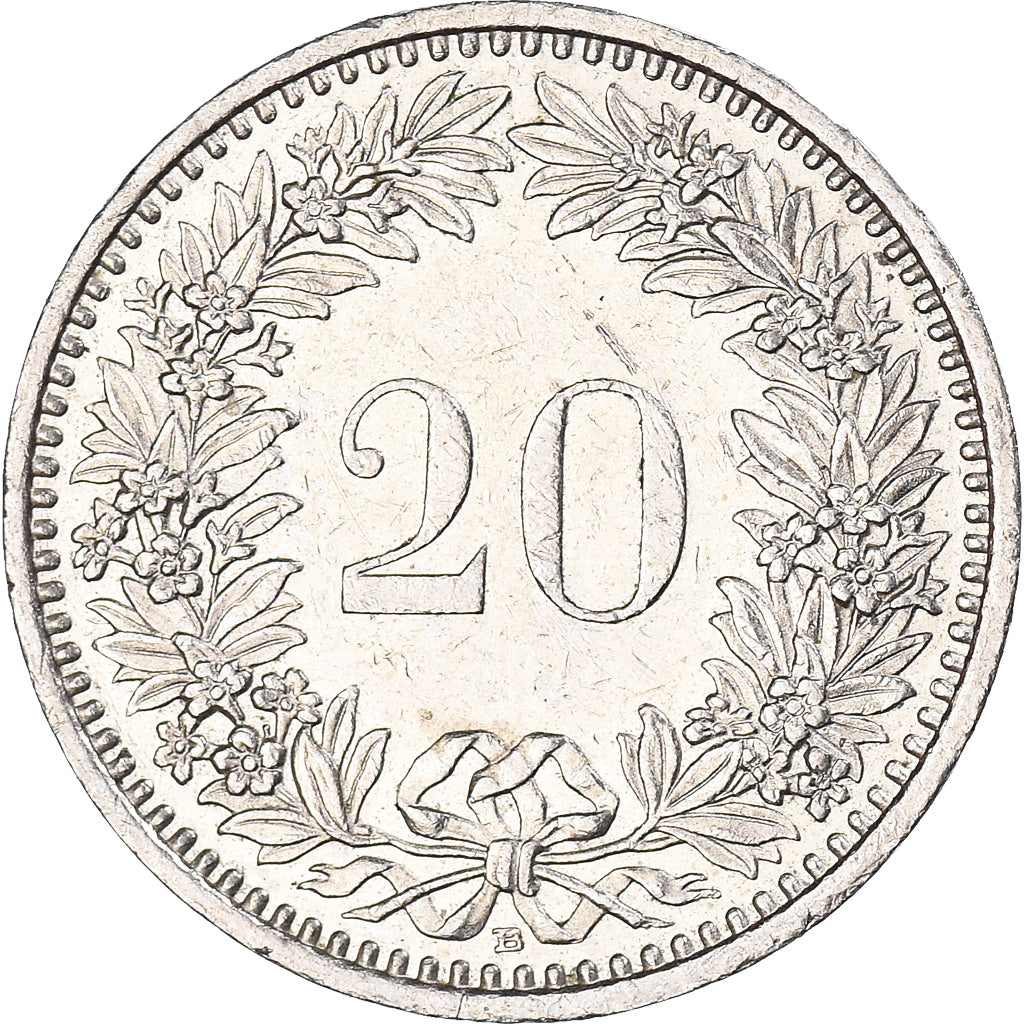 Moneda, Suiza, 20 Rappen, 1988