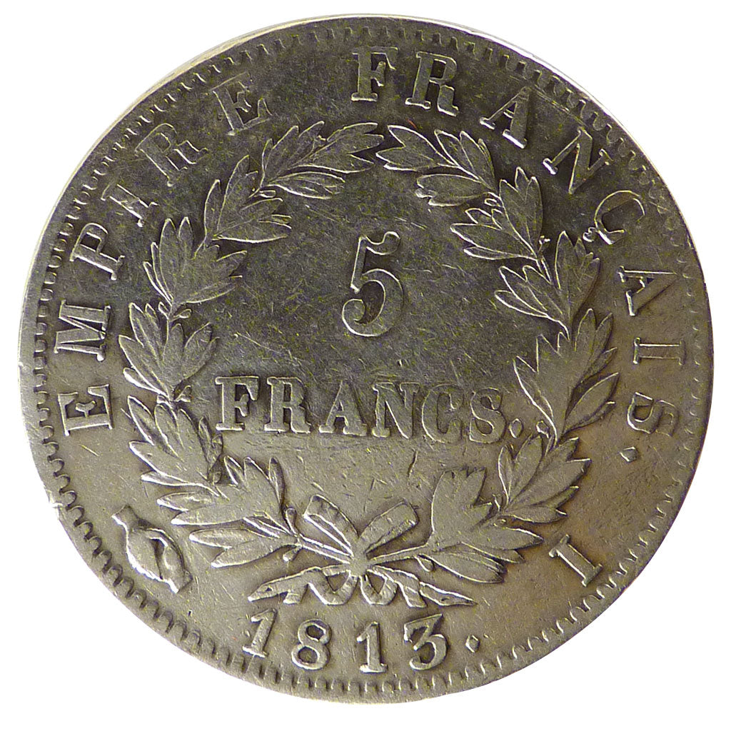 FRANCE, Napoléon I, 5 Francs, 1813, Limoges, KM #694.7, EF(40-45), Silver, G...