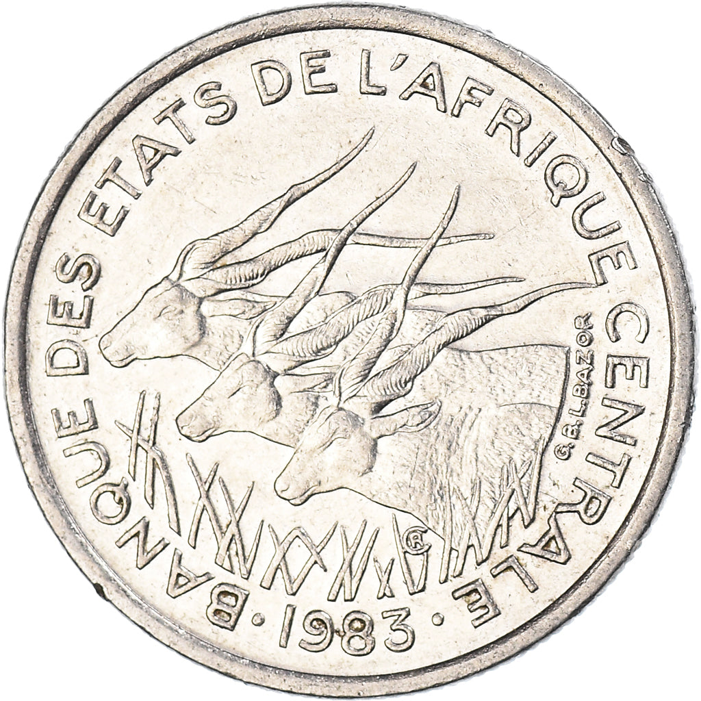Moneda, Estados del África central, 50 Francs, 1983