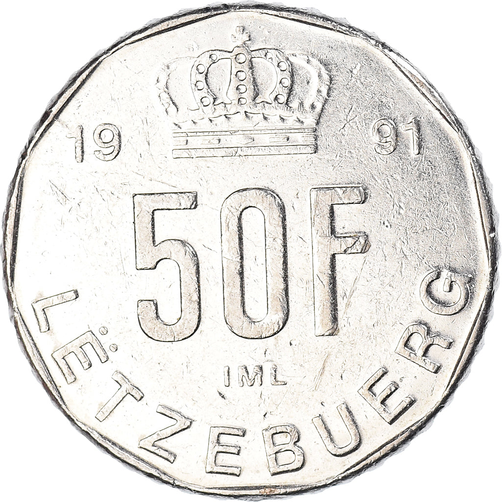 Moneta, Lussemburgo, 50 Francs, 1991