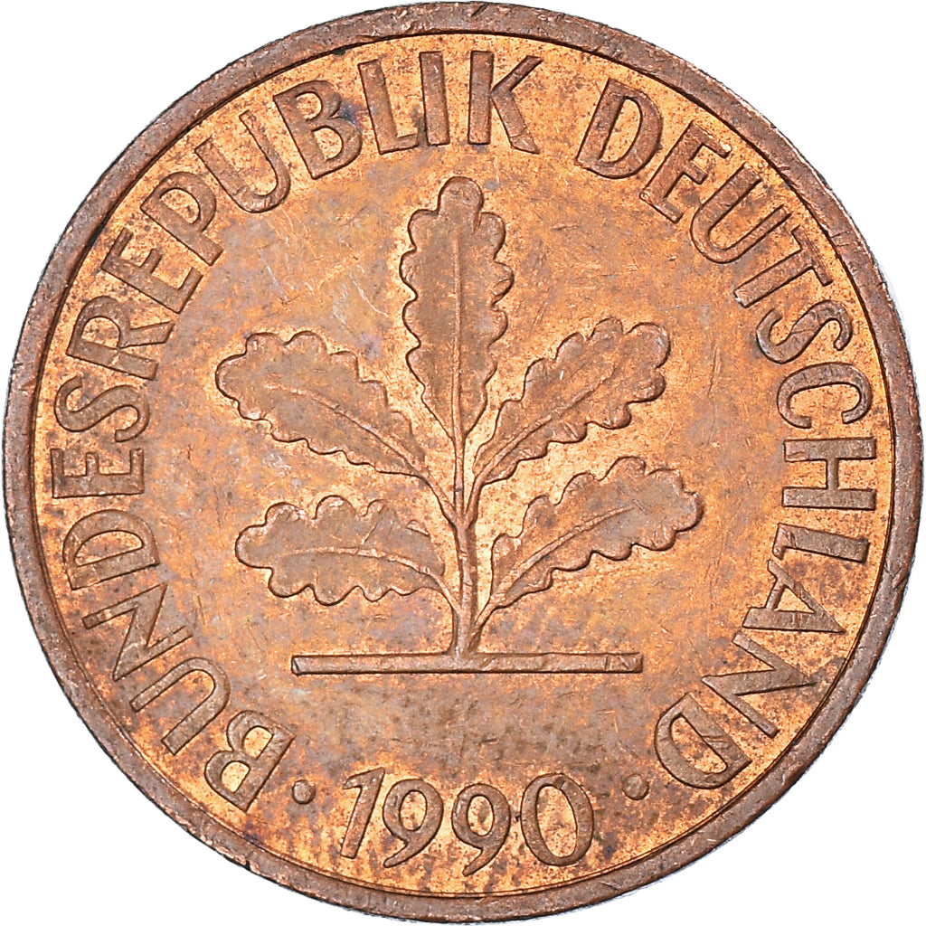 Coin, GERMANY - FEDERAL REPUBLIC, 2 Pfennig, 1990