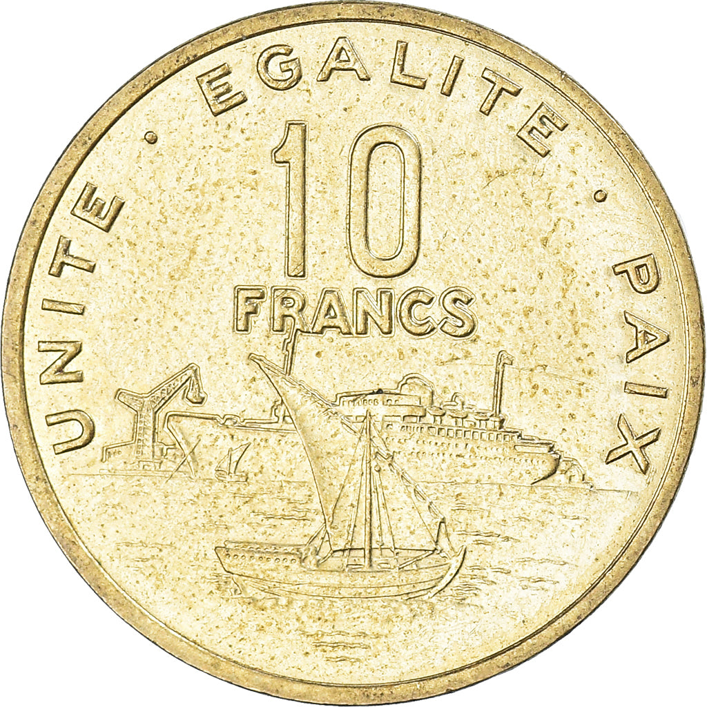 Moeda, Djibuti, 10 Francs, 2004