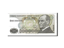Banknote, Turkey, 10 Lira, 1970, KM:192, AU(50-53)