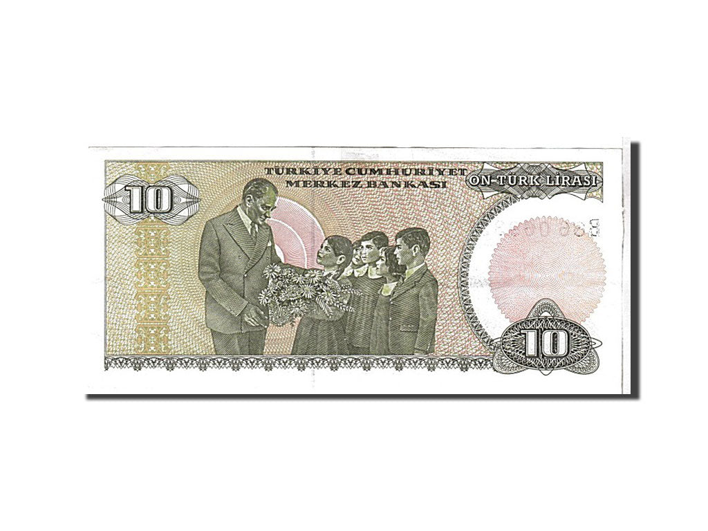 Banknote, Turkey, 10 Lira, 1970, KM:192, AU(50-53)