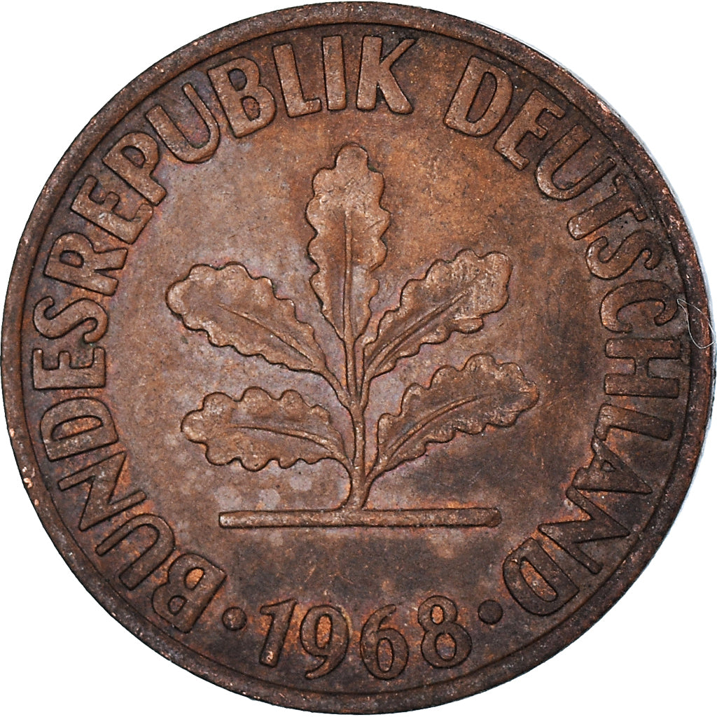 Moneda, ALEMANIA - REPÚBLICA FEDERAL, 2 Pfennig, 1968