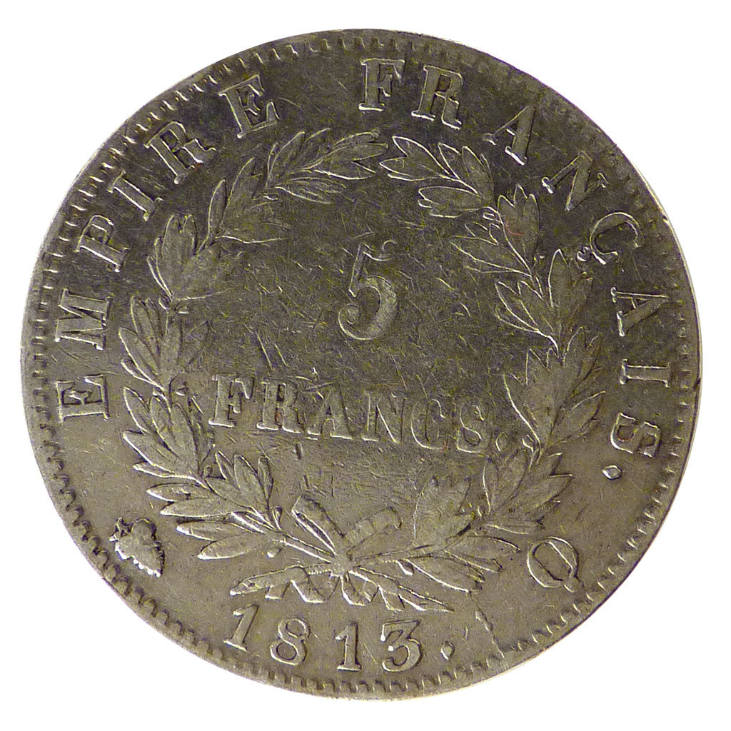 Monnaie, France, Napoléon I, 5 Francs, 1813, Perpignan, TB+, Argent