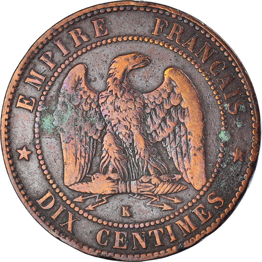 Moeda, França, 10 Centimes, 1855