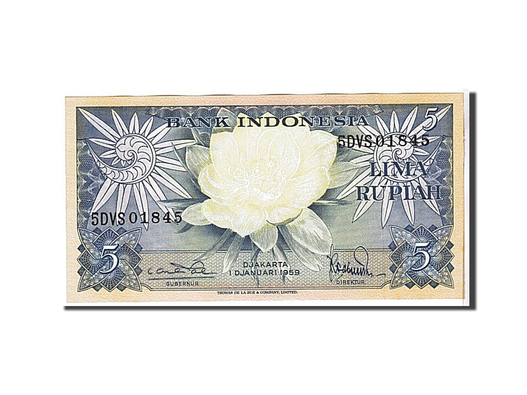 Billete, 5 Rupiah, 1959, Indonesia, KM:65, UNC