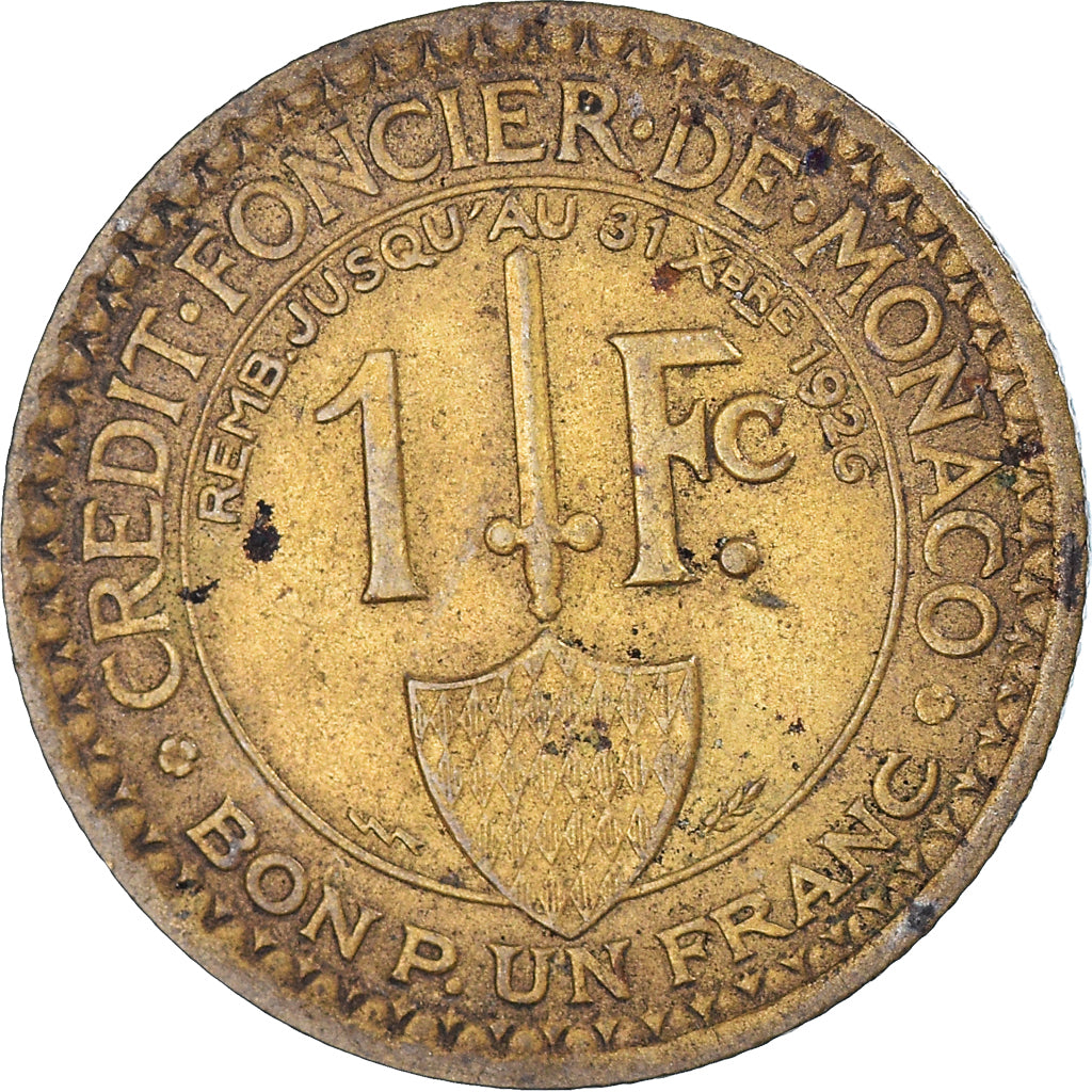 Munten, Monaco, Franc, 1924