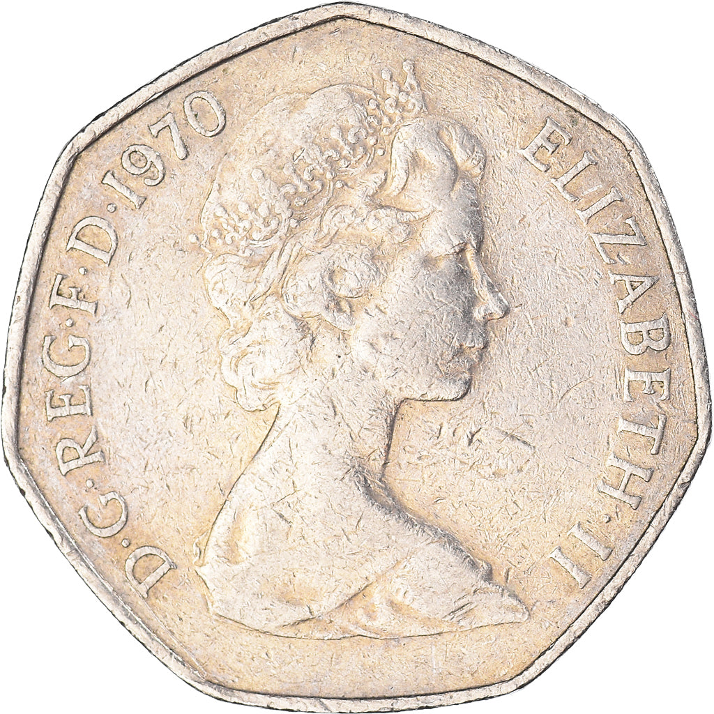 Coin, Great Britain, 50 New Pence, 1970