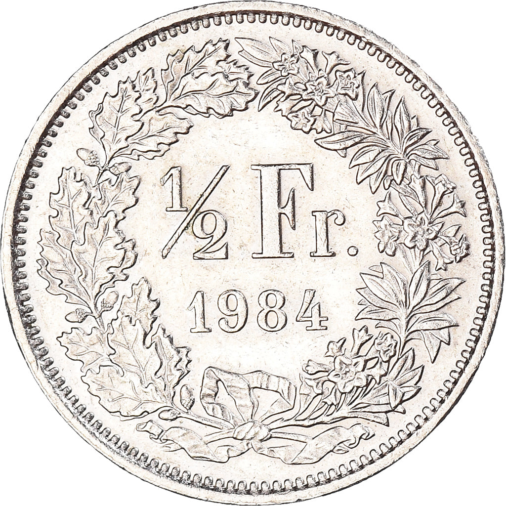 Monnaie, Suisse, 1/2 Franc, 1984
